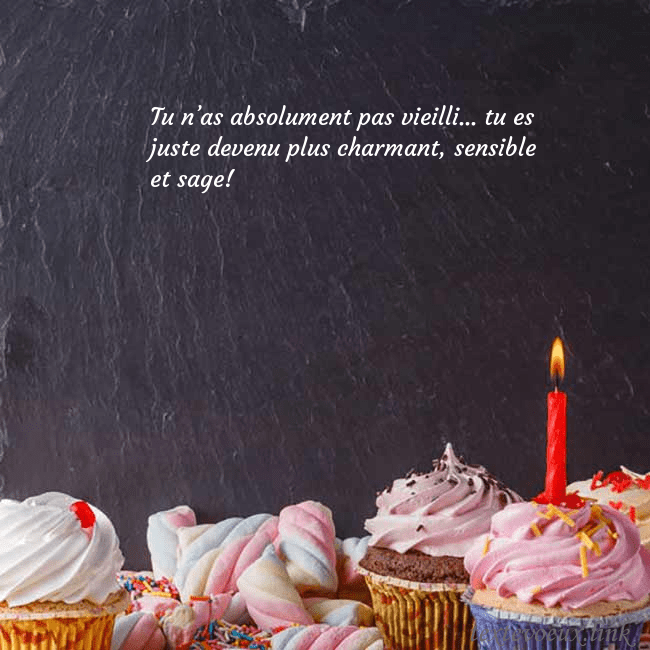 Cartes de vœux avec cupcakes et bougie