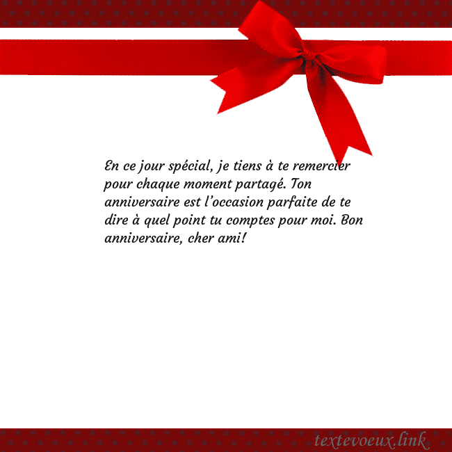 Carte de vœux avec ruban rouge