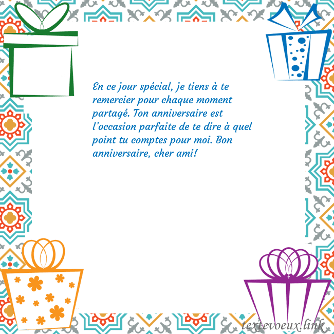 Carte postale avec des cadeaux