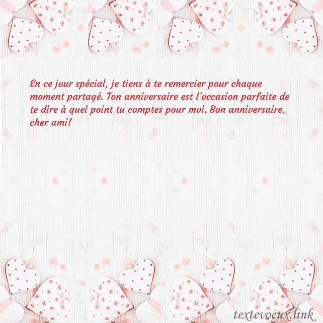 Carte de vœux avec coeurs blancs