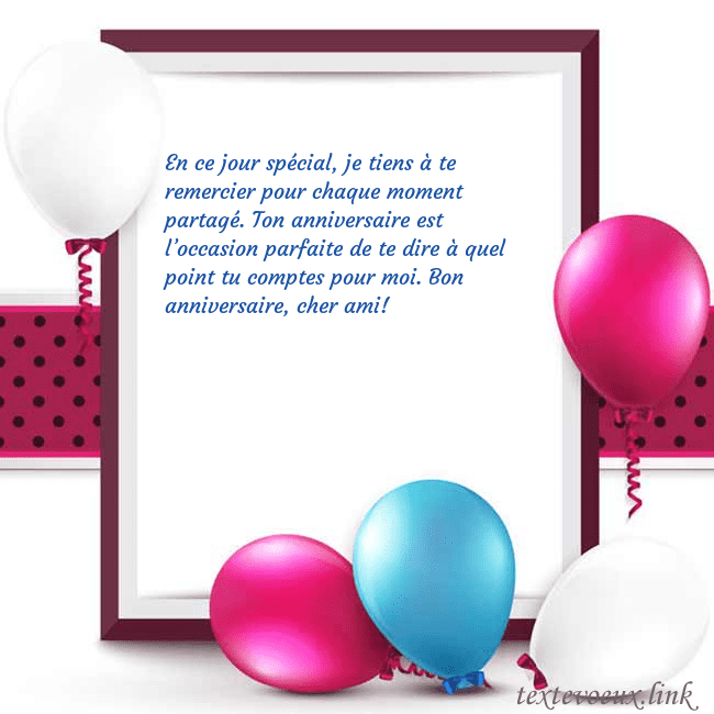 Carte de vœux avec des ballons