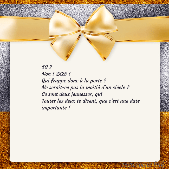 Cartes de vœux avec un grand ruban d'or