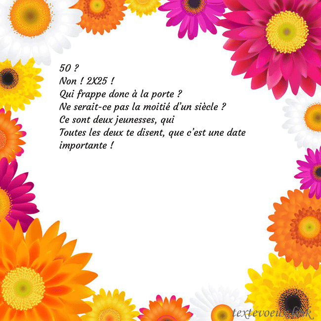 Carte de vœux avec des fleurs colorées