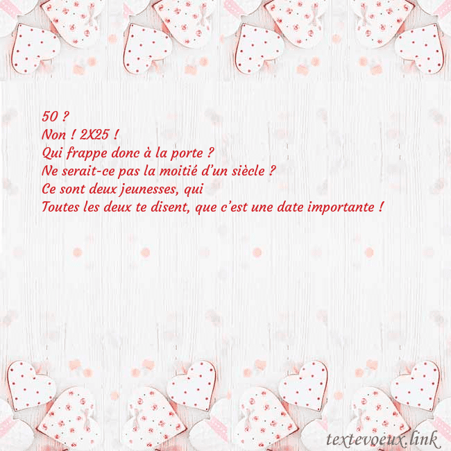 Carte de vœux avec coeurs blancs