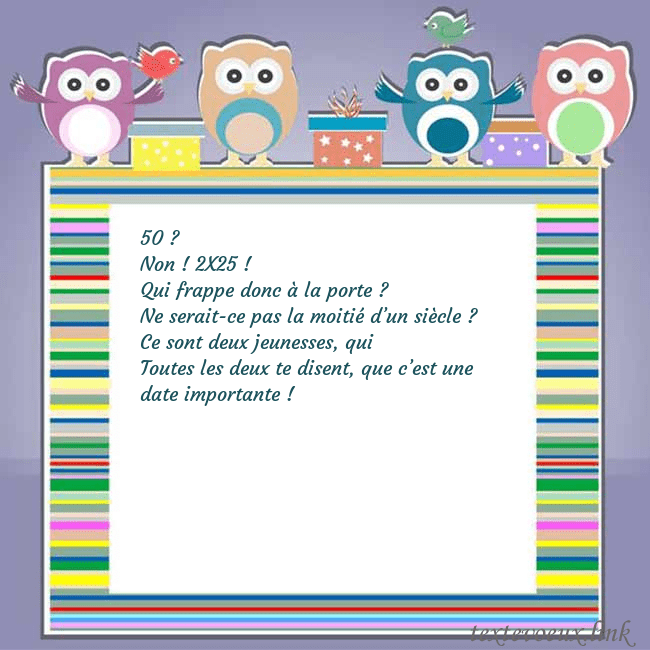 Carte de vœux avec hiboux