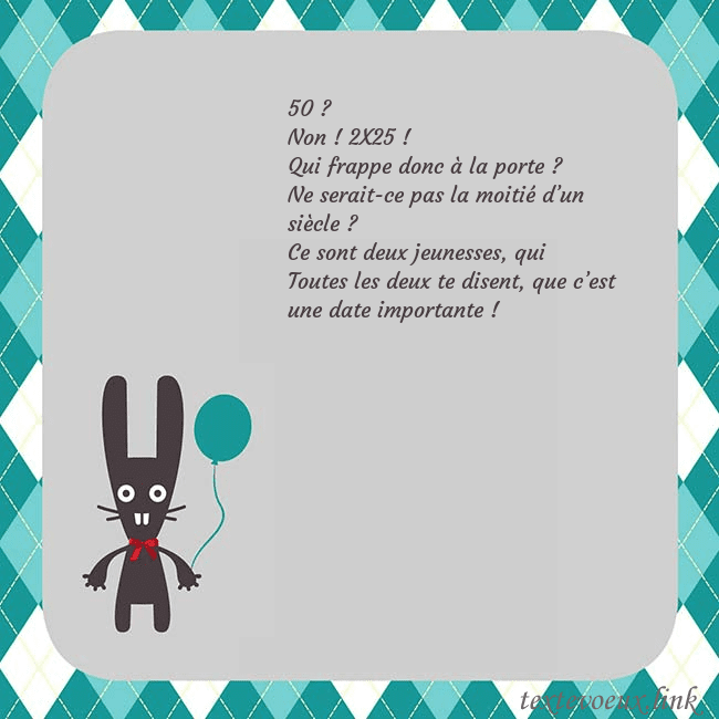 Carte d'anniversaire avec un lapin