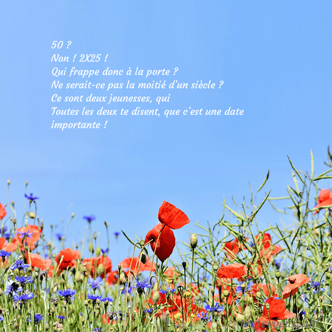 Carte d'anniversaire avec des coquelicots