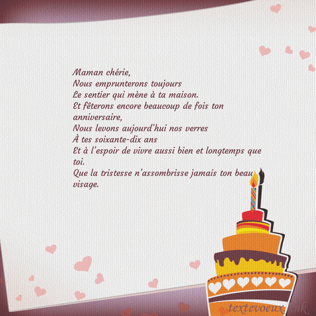 Carte d'anniversaire avec gâteau et bougie