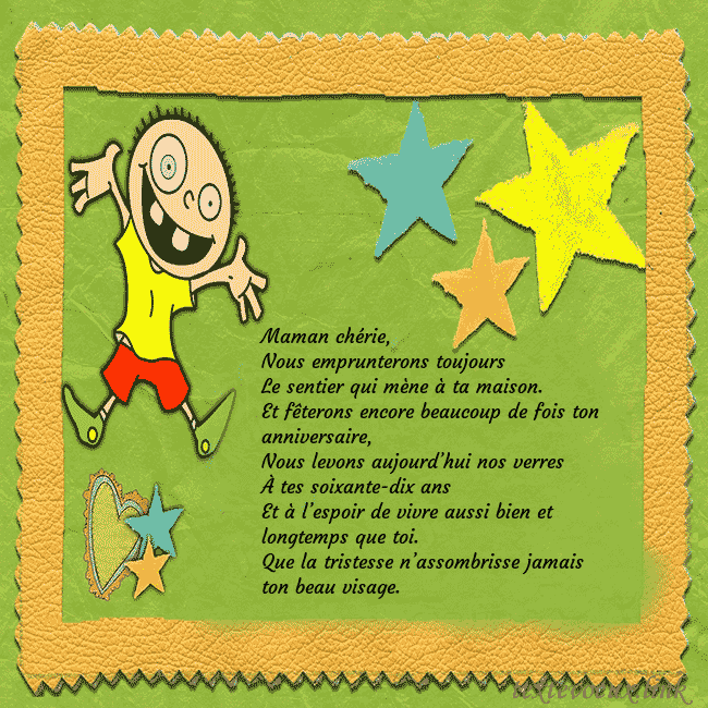 Une carte de voeux amusante avec une image clipart et un drôle de garçon