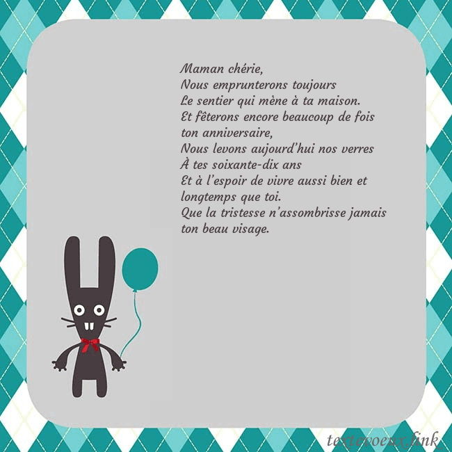 Carte d'anniversaire avec un lapin
