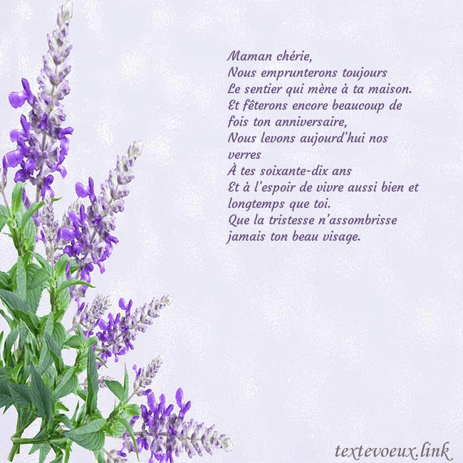 Carte d'anniversaire avec des lupins