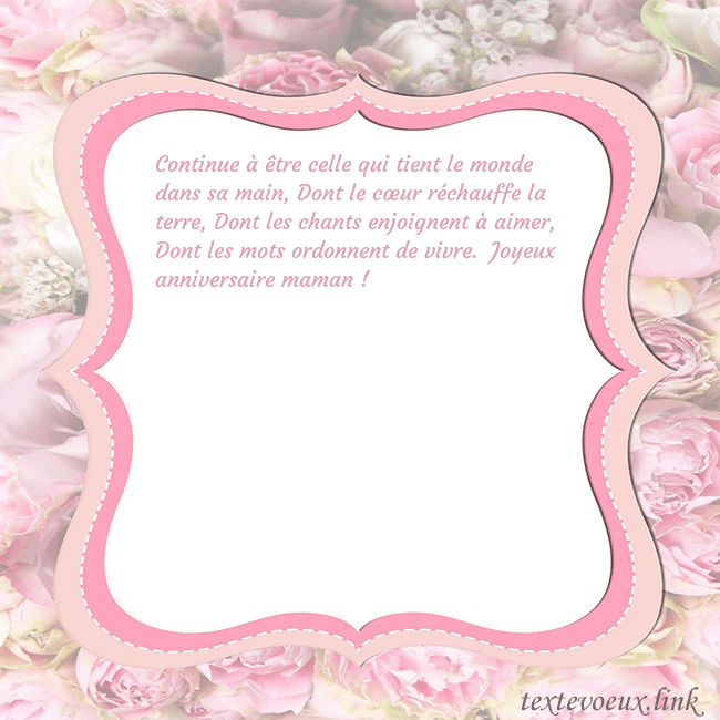 Carte de voeux - cadre rose