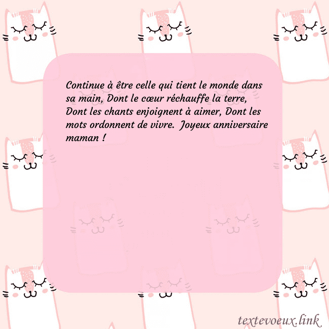 Carte de voeux rose avec des chats drôles
