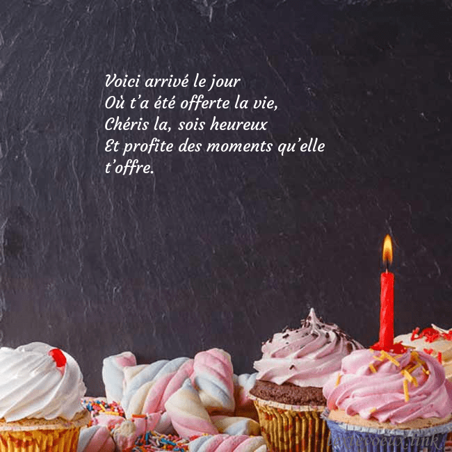 Cartes de vœux avec cupcakes et bougie