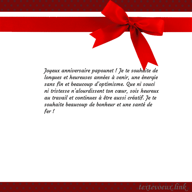 Carte de vœux avec ruban rouge