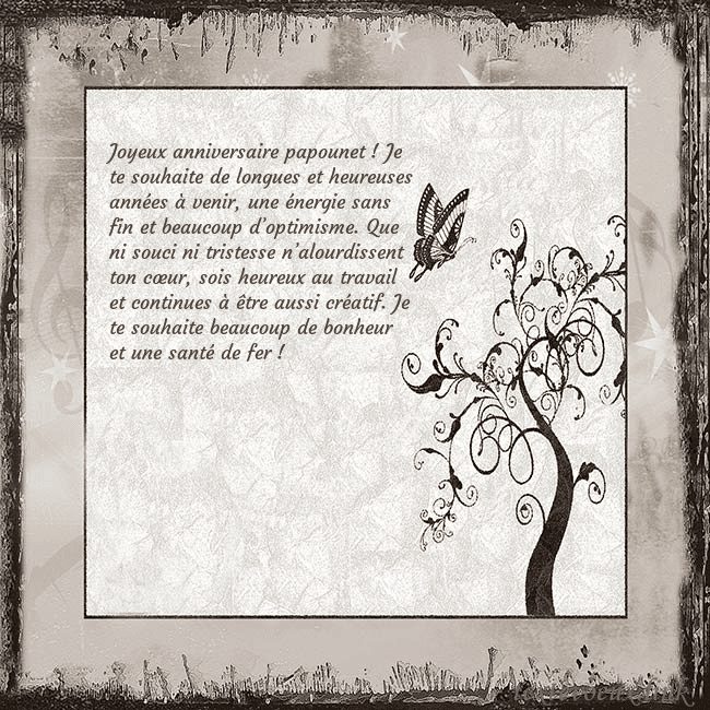 Carte d'anniversaire nostalgique