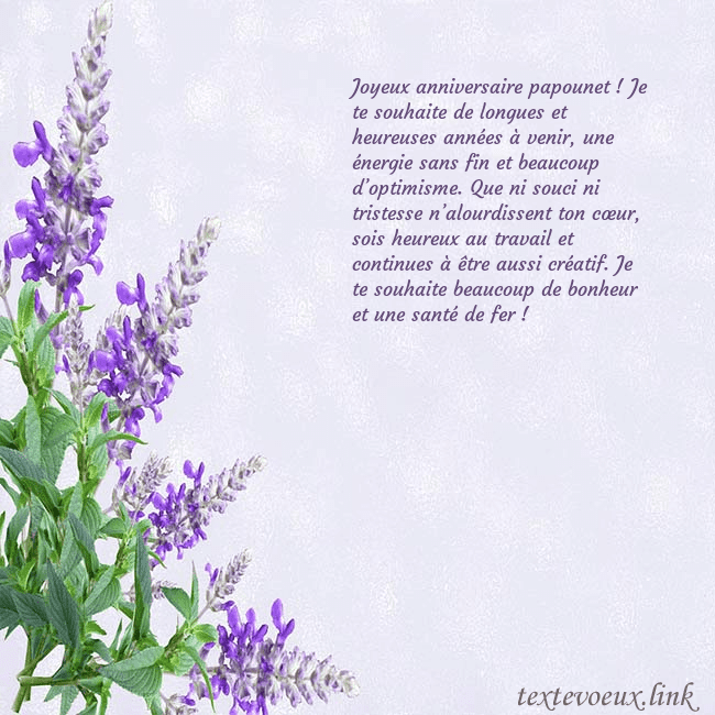 Carte d'anniversaire avec des lupins
