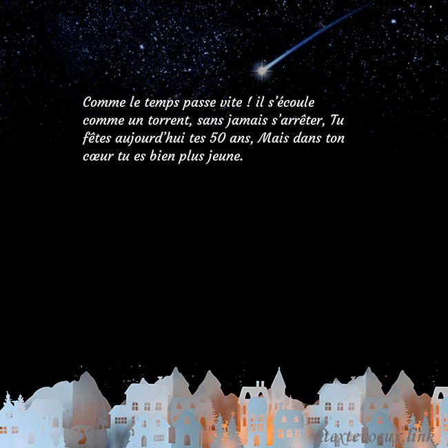 Carte postale avec une comète