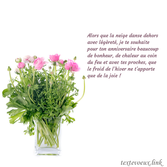 Cartes de vœux avec des fleurs dans un vase