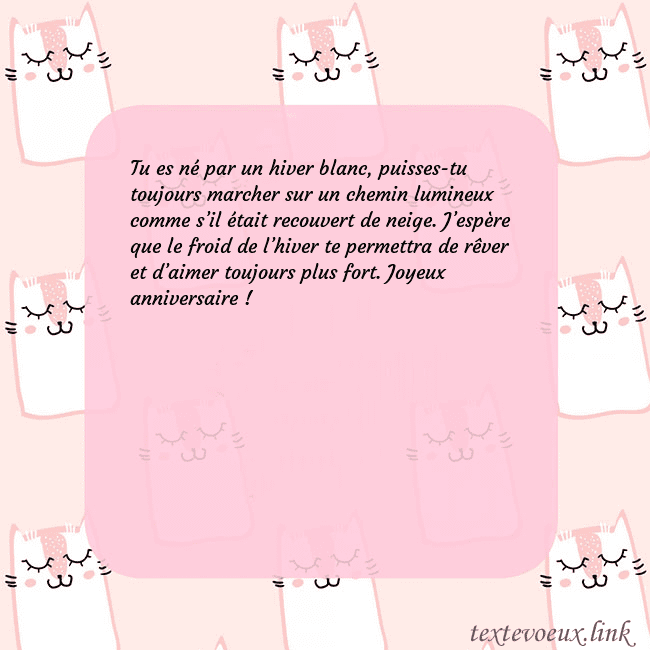 Carte de voeux rose avec des chats drôles