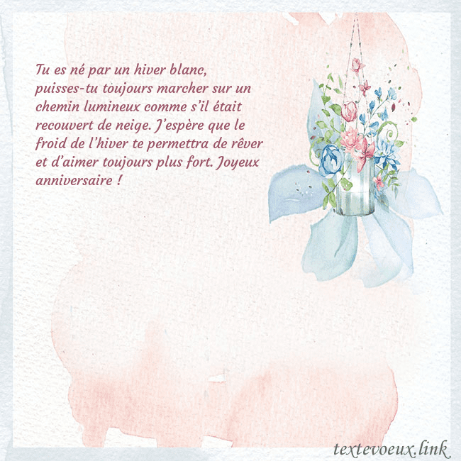 Carte de voeux avec des fleurs à l'aquarelle