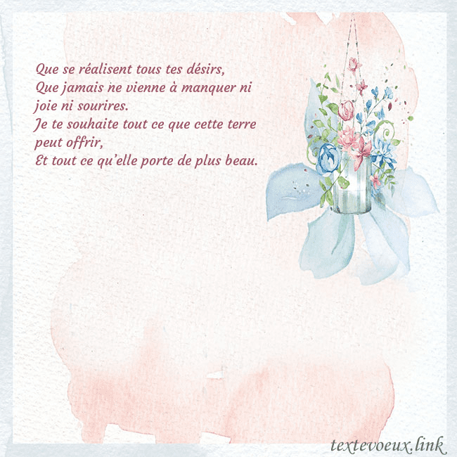 Carte de voeux avec des fleurs à l'aquarelle