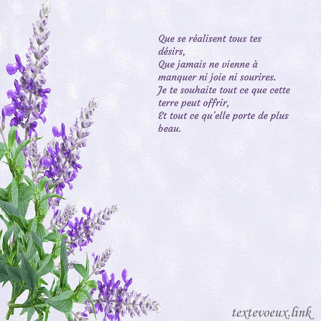 Carte d'anniversaire avec des lupins