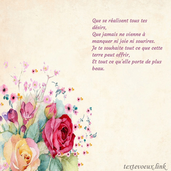 Carte d'anniversaire avec des roses peintes à l'aquarelle