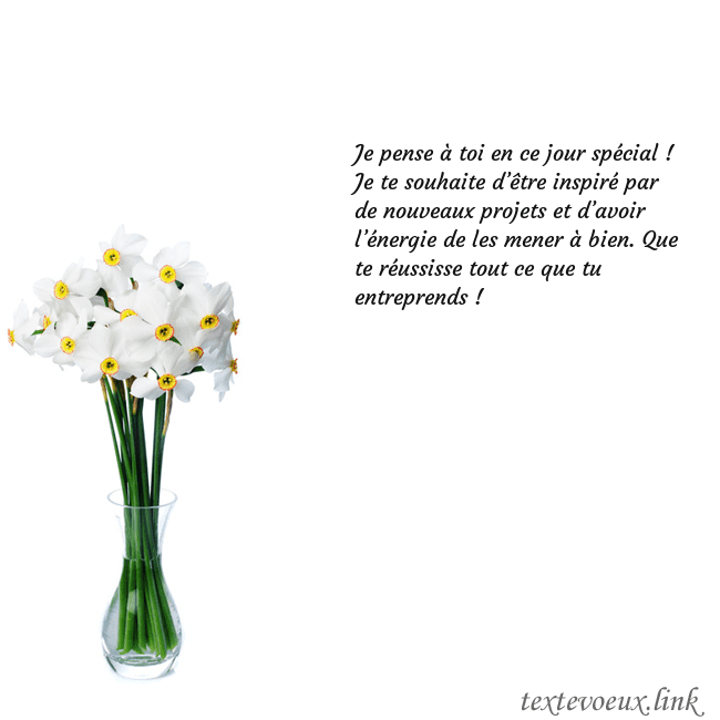 Carte de vœux avec des jonquilles