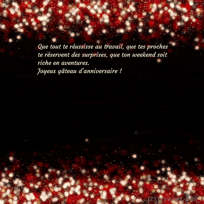 Carte postale animée clignotante noir et rouge