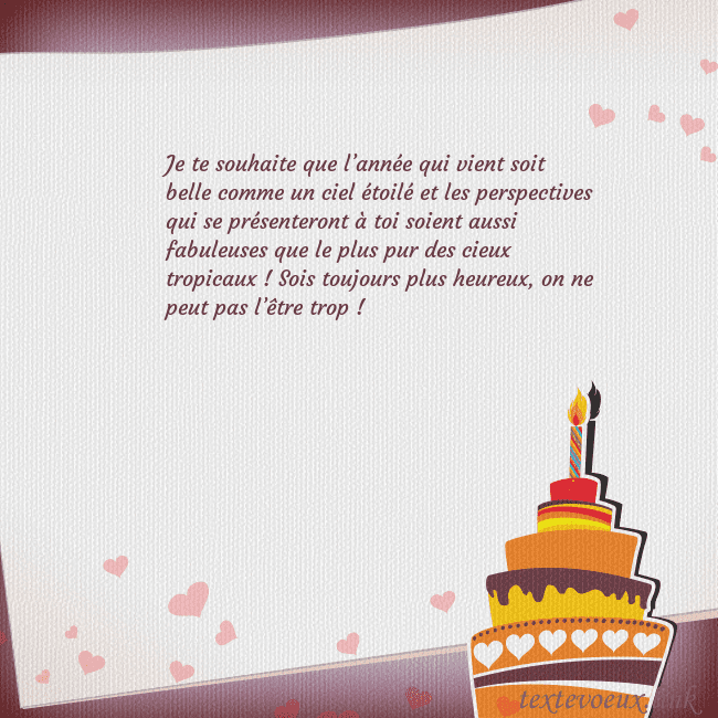 Carte d'anniversaire avec gâteau et bougie