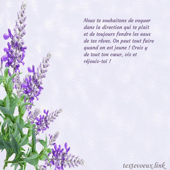 Carte d'anniversaire avec des lupins