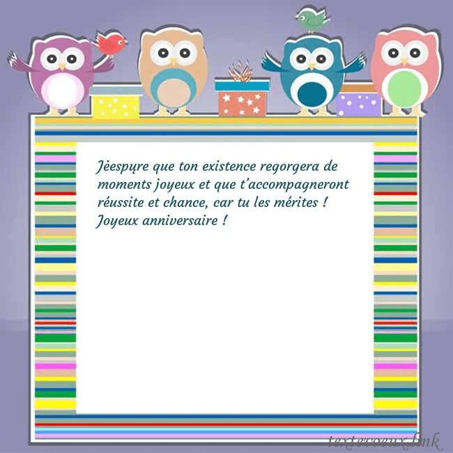 Carte de vœux avec hiboux