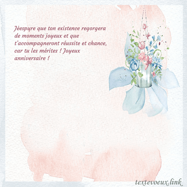 Carte de voeux avec des fleurs à l'aquarelle