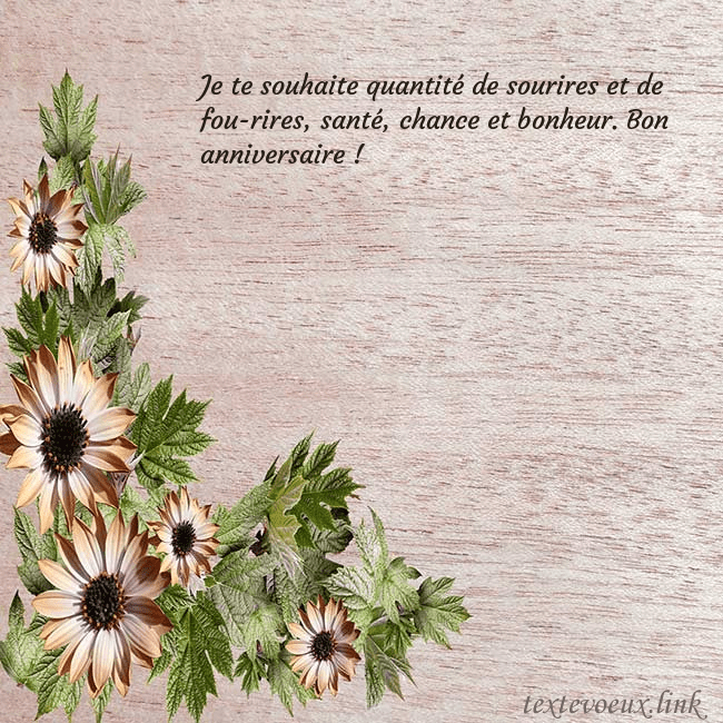 Une jolie carte d'anniversaire avec des fleurs