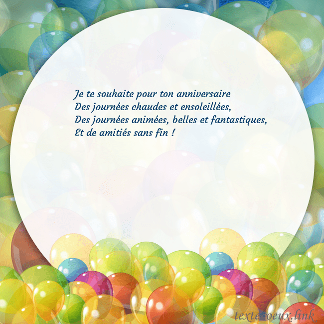 Cartes de vœux avec beaucoup de ballons colorés