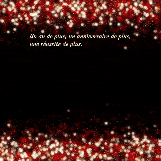 Carte postale animée clignotante noir et rouge