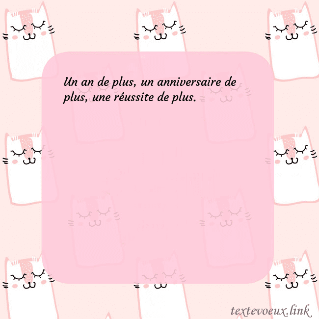 Carte de voeux rose avec des chats drôles