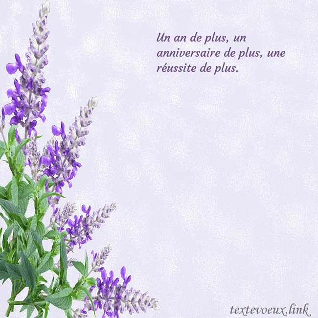 Carte d'anniversaire avec des lupins