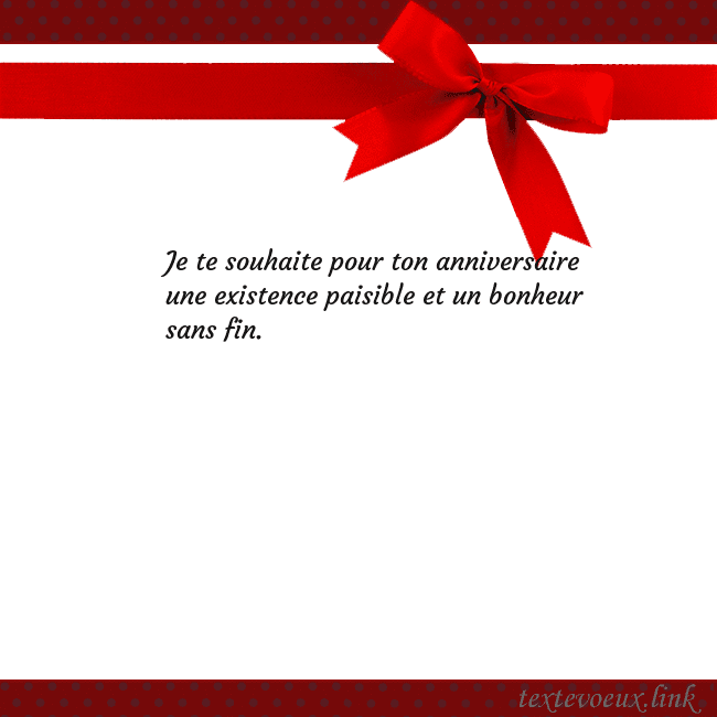 Carte de vœux avec ruban rouge