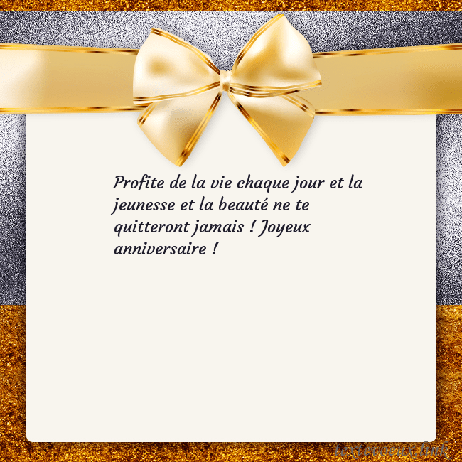 Cartes de vœux avec un grand ruban d'or