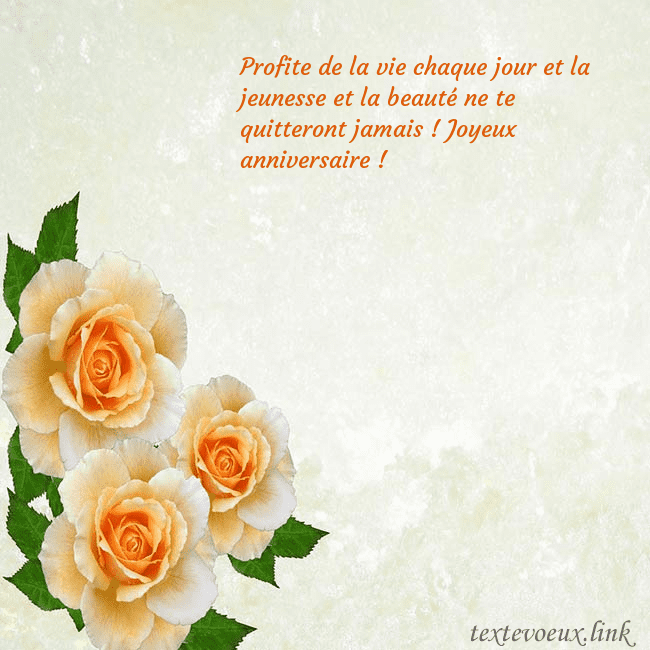 Carte d'anniversaire avec des roses jaunes