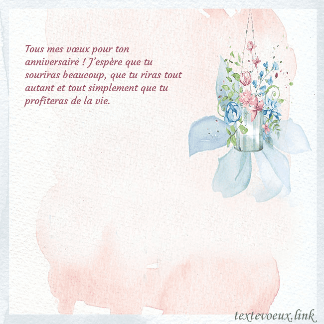 Carte de voeux avec des fleurs à l'aquarelle