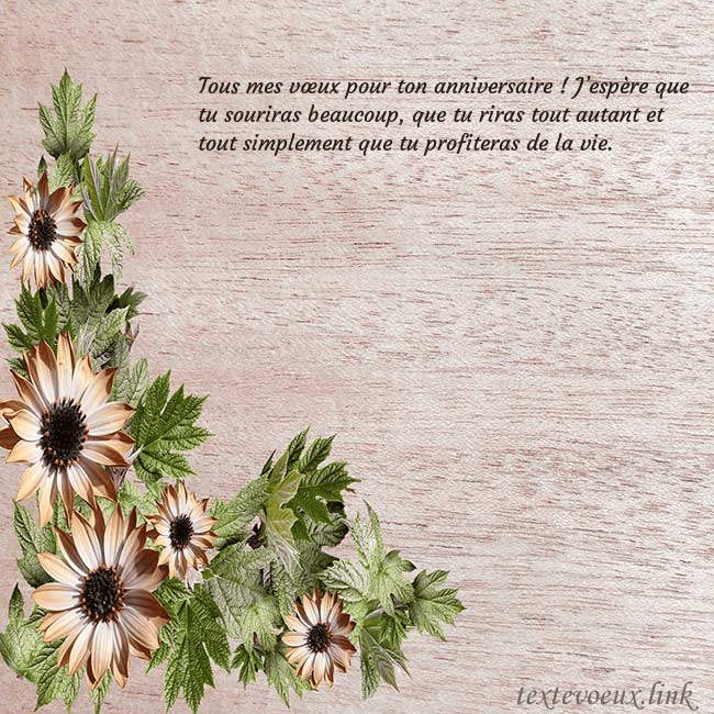 Une jolie carte d'anniversaire avec des fleurs