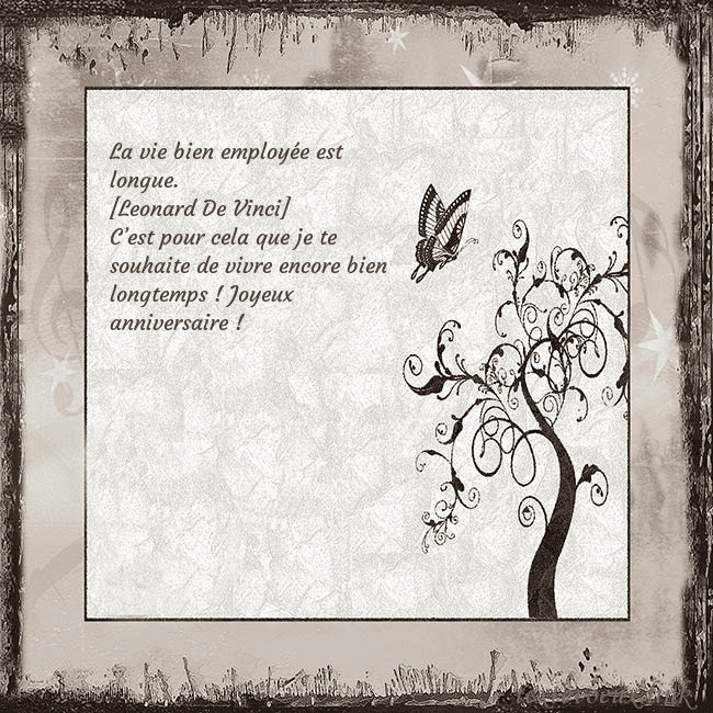 Carte d'anniversaire nostalgique