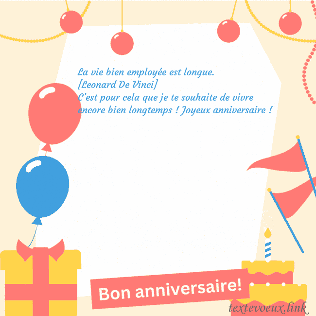 Carte d'anniversaire animée avec gâteau