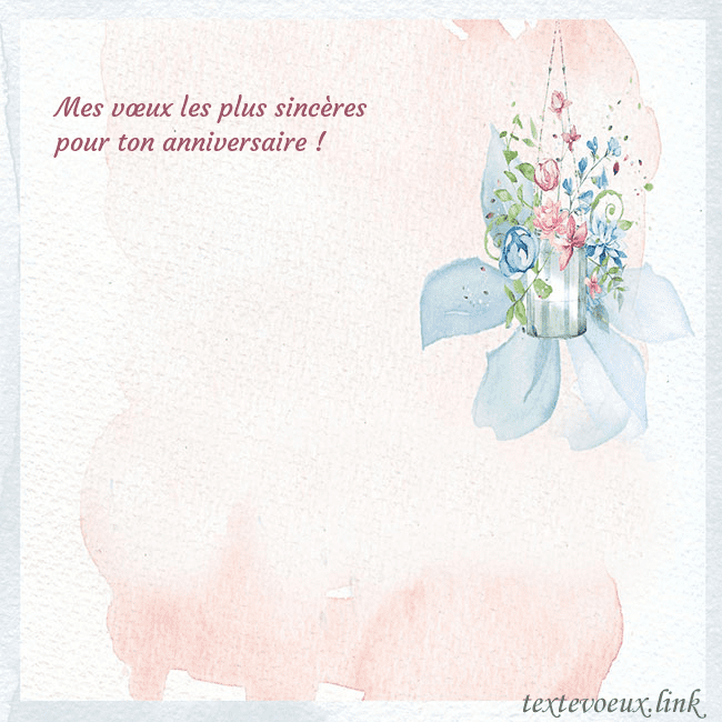 Carte de voeux avec des fleurs à l'aquarelle