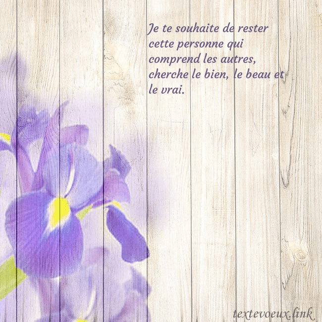 Carte d'anniversaire avec des iris