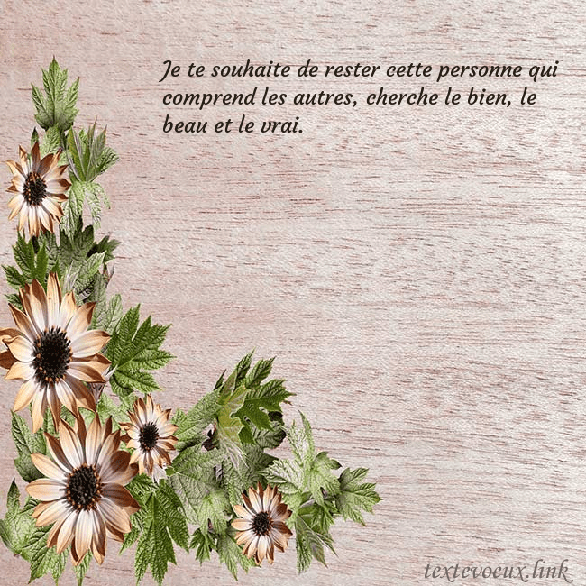 Une jolie carte d'anniversaire avec des fleurs