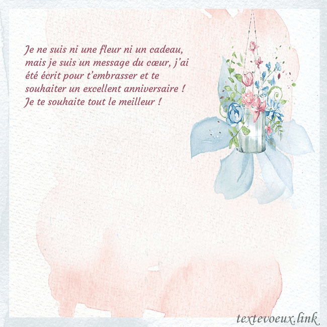 Carte de voeux avec des fleurs à l'aquarelle